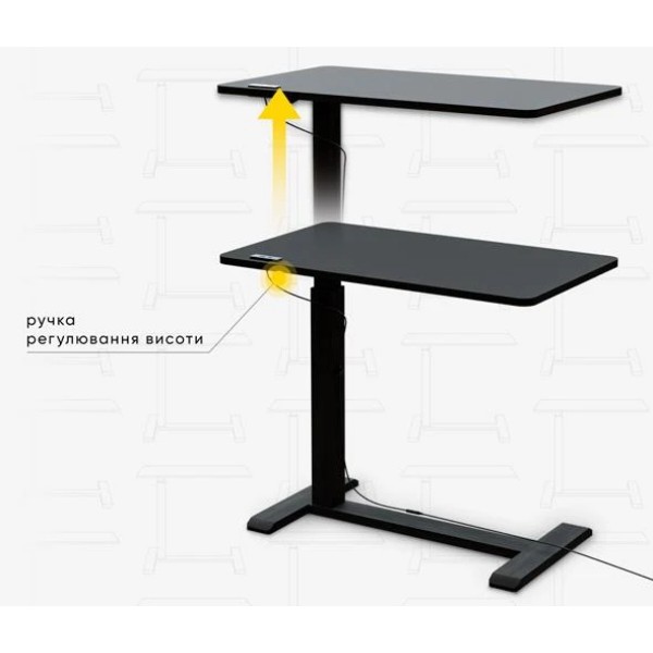 Фото - Стіл з електрорегулюванням висоти Hommex Mobidesk USB Black (TH-010 Black)